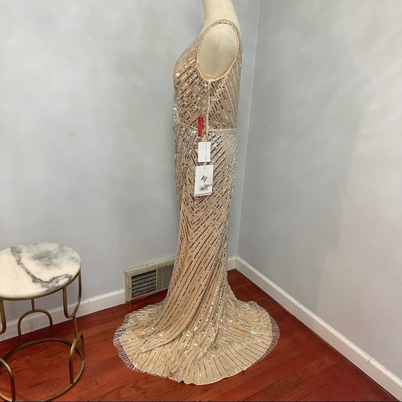 # Mac Duggal Starburst Sequin Column Gown New With Tag - Picture 12 of 17